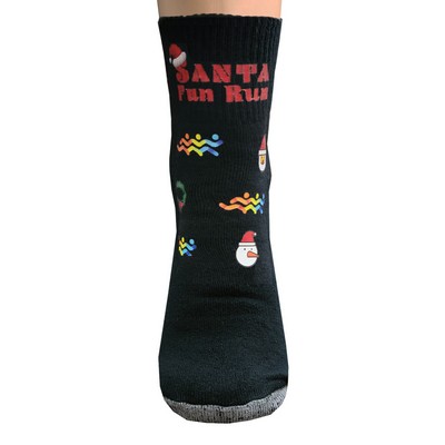 Full Cushion Quarter Top Socks with Oversized DTF
